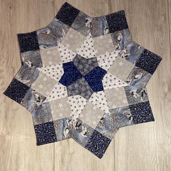 Weihnachtsstern, Eiskristall, Durchmesser 65 cm  Patchwork