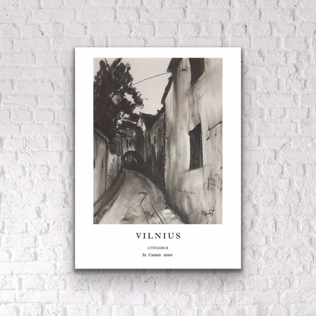 St. Casimir Street Vilnius Digital Print Poster Instant Etsy