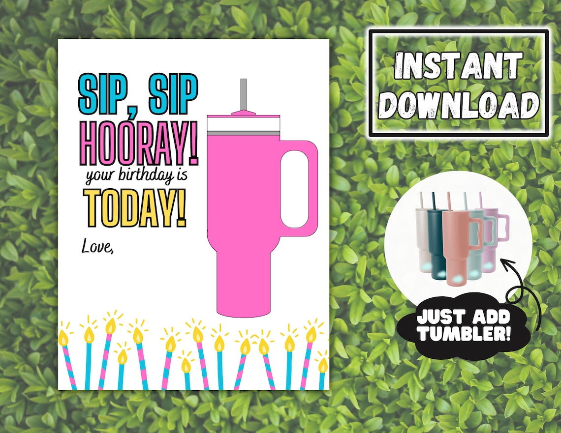Birthday Stanley Cup Gift/ Gift Tag/ Favorite/stanley Cup/birthday Gift Birthday Stanley Cup Gift/ Gift Tag/ Favorite/stanley Cup/birthday Gift