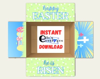 Easter Care Package / Instant Download / Printable / College / Box Flaps / Shipping / Flat Rate USPS box / Missionary / Christ is Risen