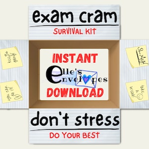 Eindexamen zorgpakket flappen/niet stress/examen Cram/Instant Download/afdrukbaar/College zorgpakket/doos flappen/eindzorgpakket