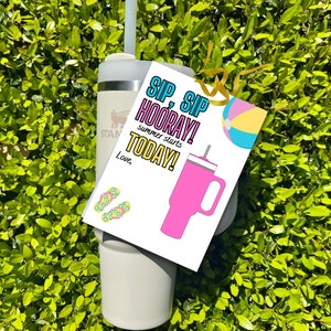 Leraar Stanley Cup Gift/Gift Tag/Leraar favoriet/Stanley Cup Gift/Leraar waardering/Leraar beker/Leraar zomer cadeau/Einde van school cadeau