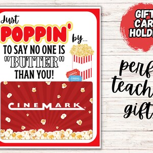 Lehrer Anerkennung Geschenkanhänger/Filme Geschenkkarte/Kinokarte Geschenk/Jahresende/Theaterkarte/Lehrer Anerkennung/Filme Geschenkkarte
