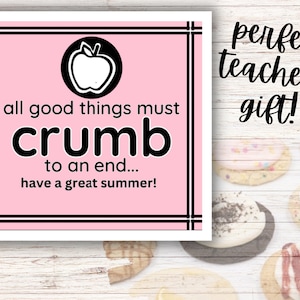 Crumbl cookies tag/Imprimable/Cookie Tag/Téléchargement instantané/Cadeau enseignant/Crumbl cadeau/cadeau étudiant/Cadeau de fin d'école/CRUMBL Cookies