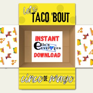 Cinco de Mayo Care Package / Instant Download / Imprimable / College Care Package/ Box Flaps / Taco care package