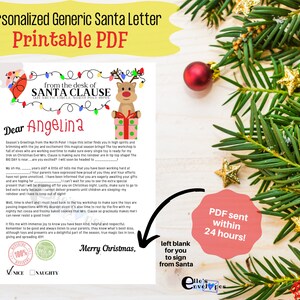 Brief van de kerstman/Noordpool/gepersonaliseerde kerstmanbrief/christelijke kerstmanbrief/goed nieuwsbrief/kinderbrief Noordpool/afdrukbare PDF/Jezus