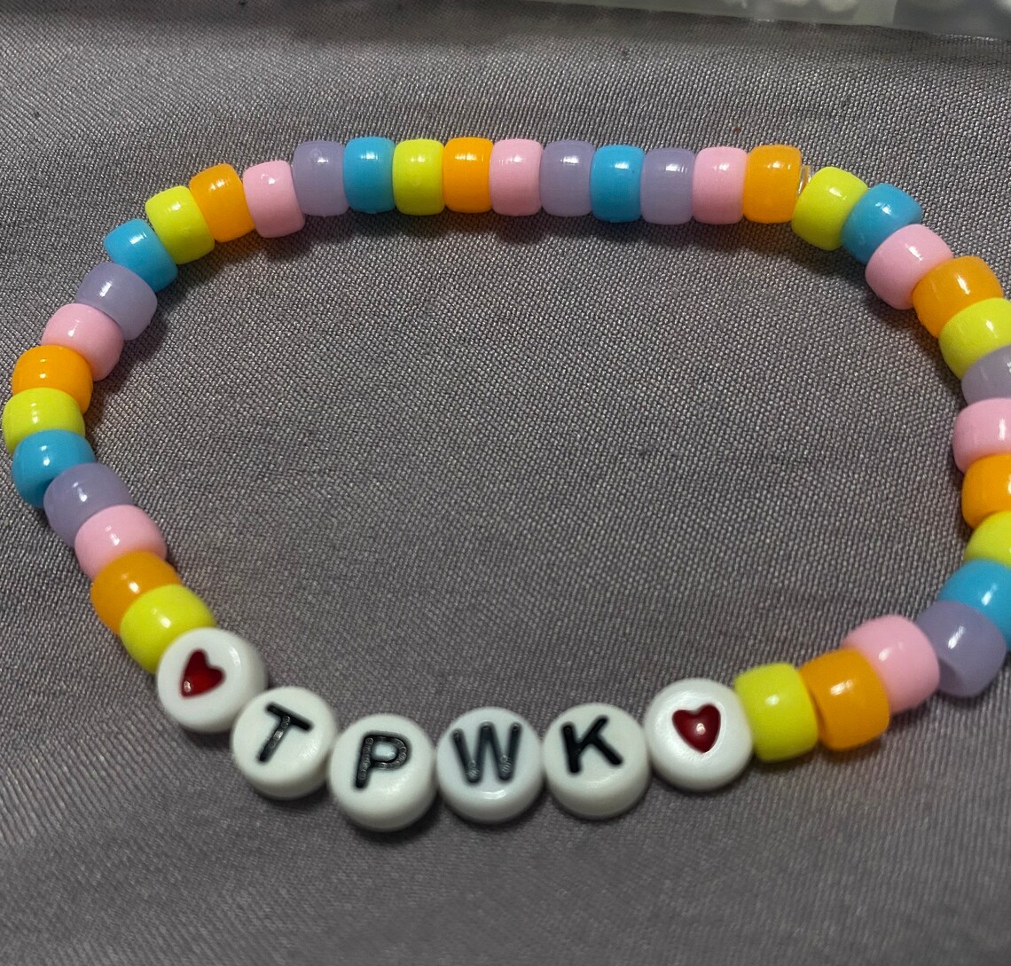 Harry styles fine line TPWK & cherry bracelet Etsy