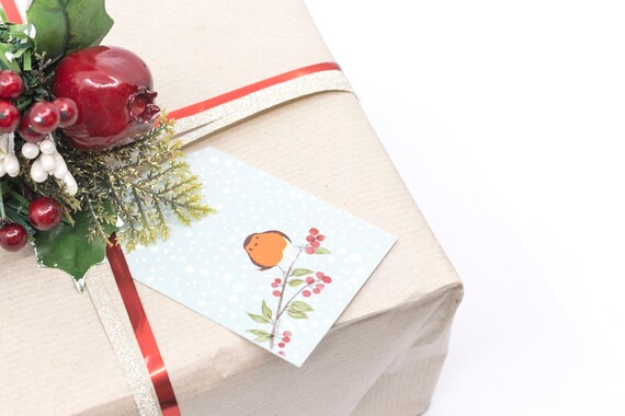 Christmas Gift Tags | Gift Tags Pack of 4 | Modern Gift Tags | Robin | Snow Globe | Deer | Christmas Baubles | Luxury Gift Tags | Christmas