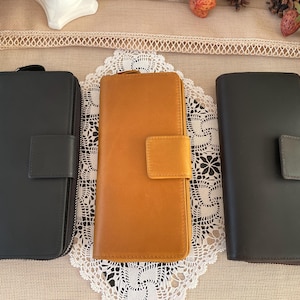 Cadeau personnalisé, cadeaux de Noël pour grand-mère, cadeaux d'anniversaire pour elle, cadeaux de fête des mères, portefeuille personnalisé en cuir véritable