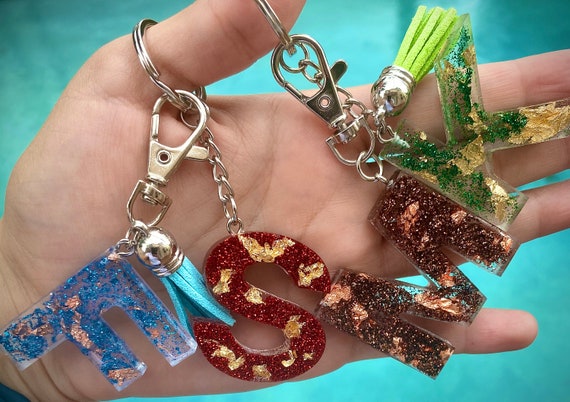 Resin Keychain Initial Keychains Music Keychains Lipgloss