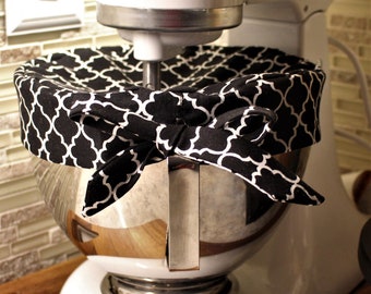 Stand Mixer Bowl Cover with Ribbon, Exact Fit KitchenAid Mixer Bowl Cover, Handmade KitchenAid Mixer Cover
