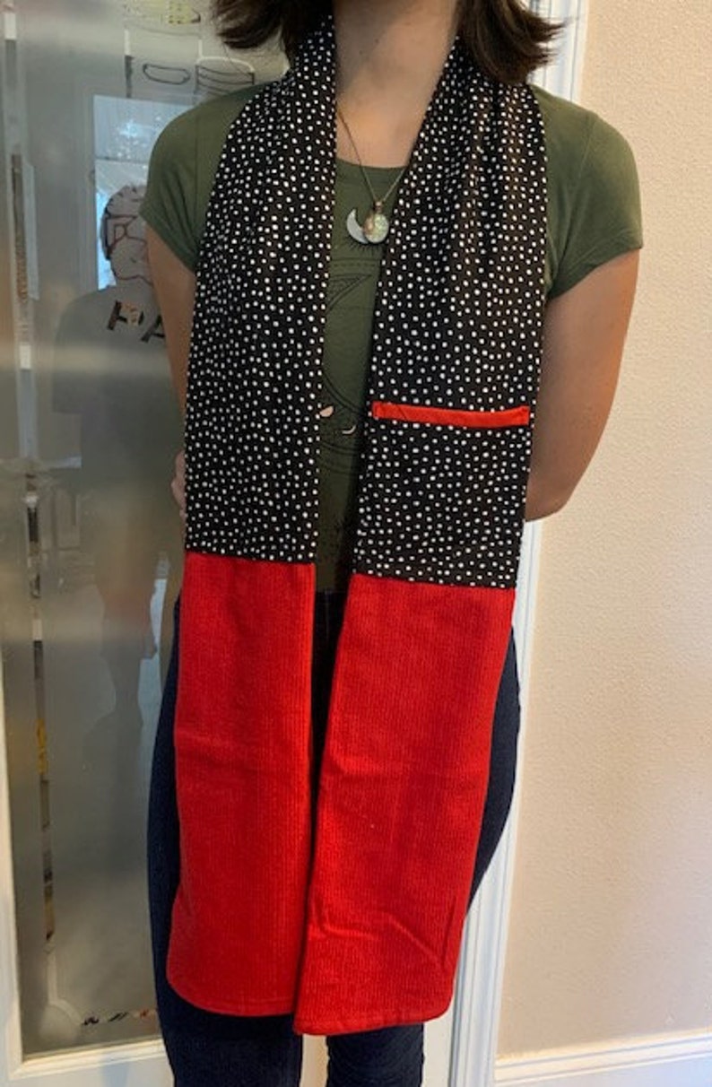 Kitchen Scarf Towel with Pocket Kitchen Boa Neck Towel Etsy