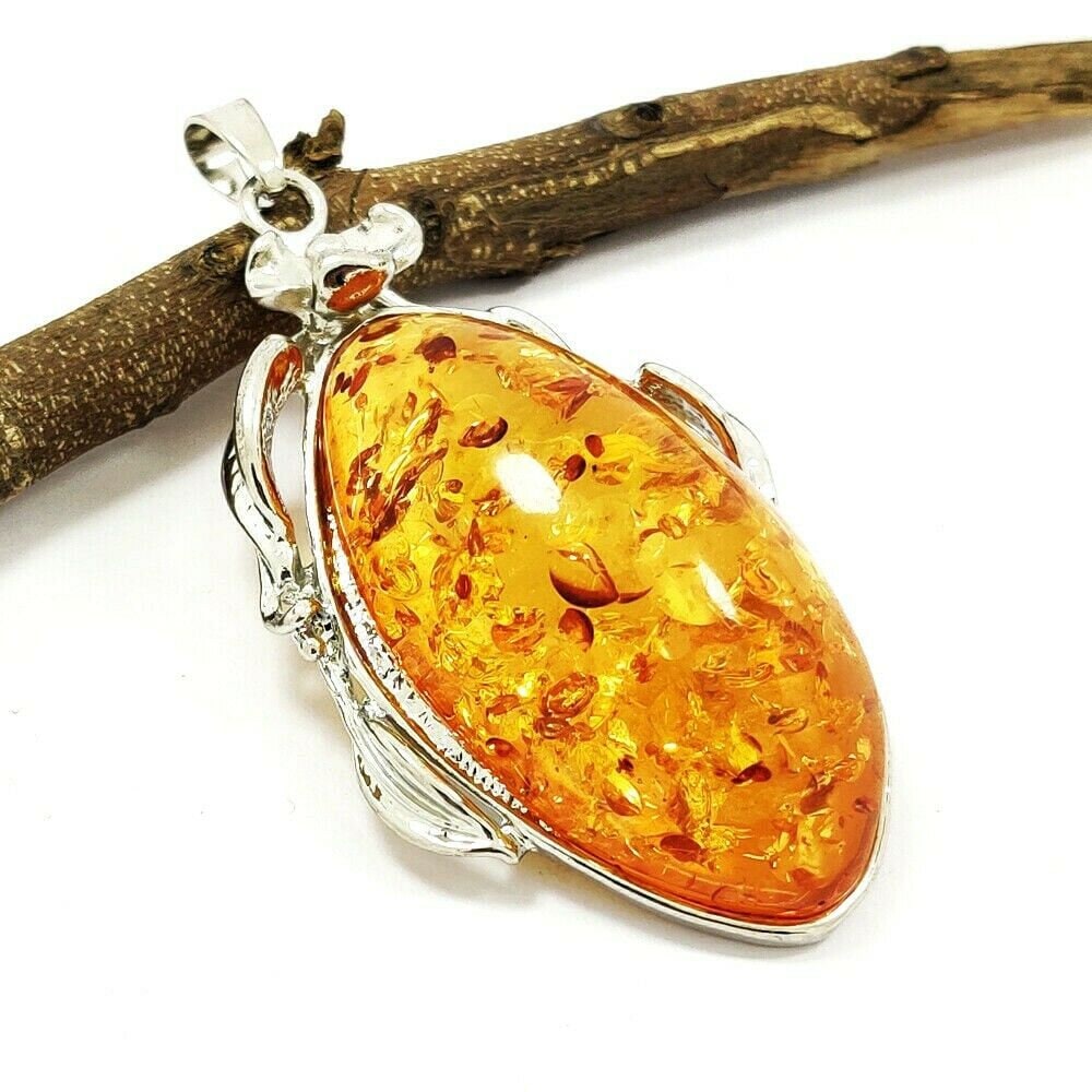 Baltic Amber Gemstone Top Quality Sterling Silver Plated | Etsy