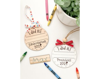 Pre-School Graduation Ornament, Kindergarten Graduation Ornament, Pre-K Graduation Ornament, Keepsake Ornament Gift