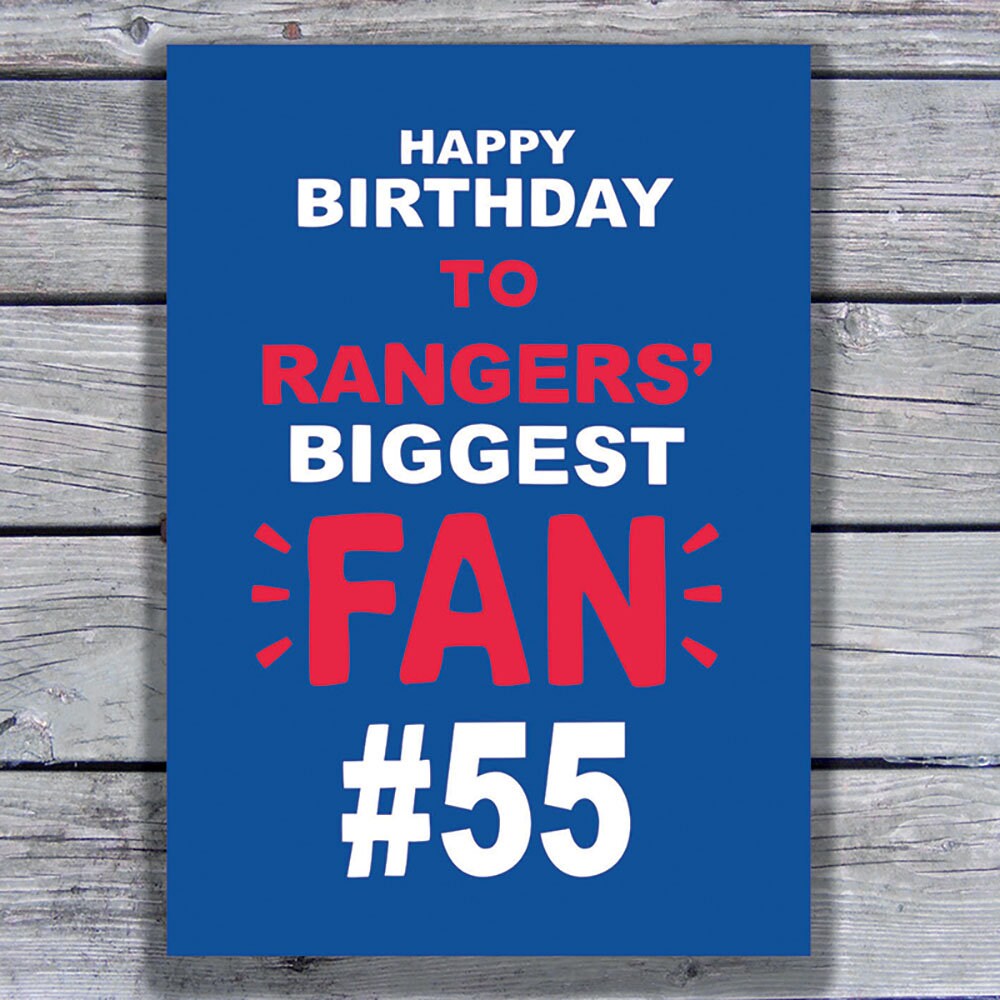 Happy Birthday to Ranger's Biggest Fan 55 Etsy