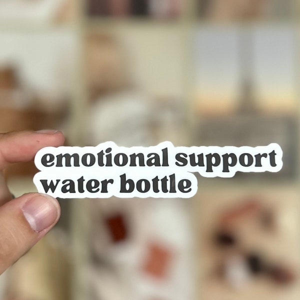 Autocollant de bouteille d’eau de soutien émotionnel | Autocollant de bouteille d’eau | Ma bouteille d’eau de soutien émotionnel | Autocollant de soutien émotionnel | Bouteille d'eau