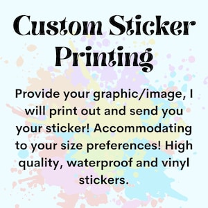 Calcomanías/pegatinas impresas personalizadas/Pegatinas de vinilo personalizadas/Servicio de producción de calcomanías/Servicio de impresión de calcomanías/Impresiones de calcomanías de alta calidad