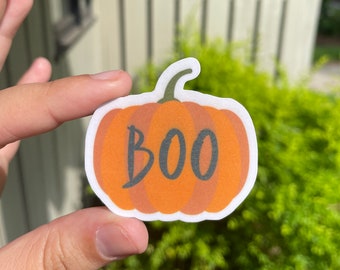 Halloween sticker/ Pumpkin “boo” sticker