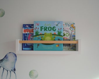 Nursery Bookshelf, Nursery Shelf Decor, Floating Bookshelf, Nursery Decor