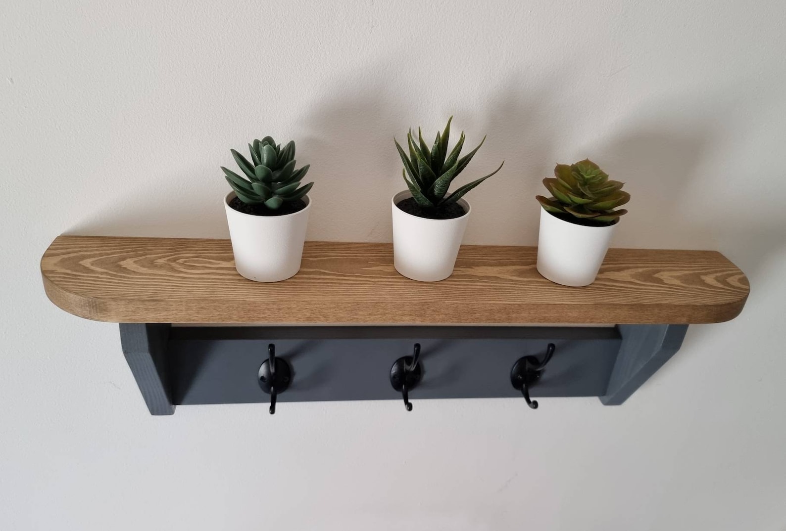 Coat Hook / Coat Hook With Shelf / Grey Coat Hook / Coat Rack Etsy UK