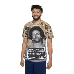 Huey P. Newton Arrest Photo | Black Panther History Tee | Revolutionary Black History Shirt | Power to the People | Civil Rights Apparel image 1