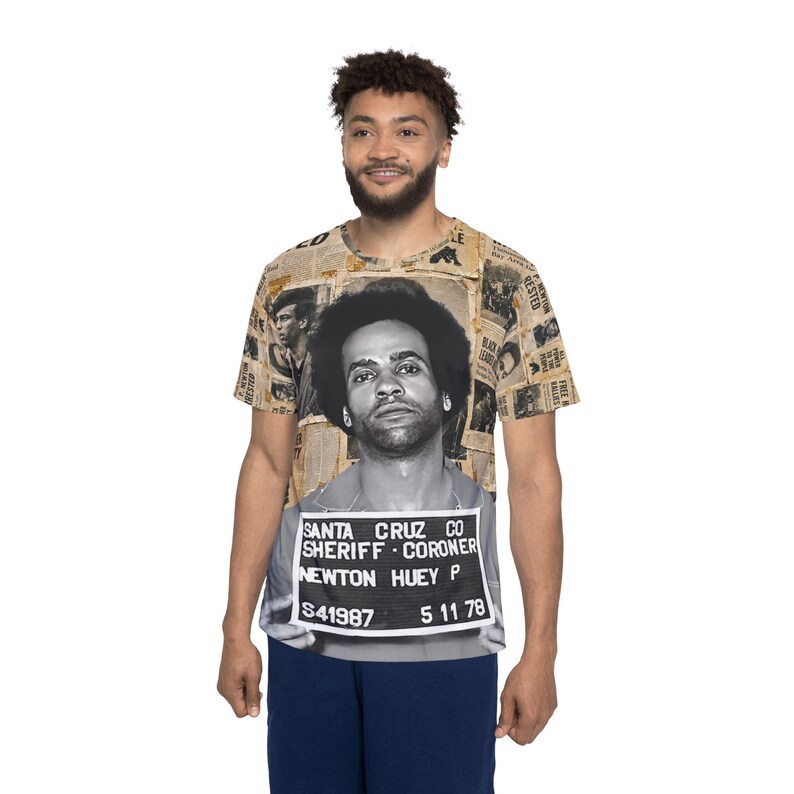Huey P. Newton Arrest Photo | Black Panther History Tee | Revolutionary Black History Shirt | Power to the People | Civil Rights Apparel image 1