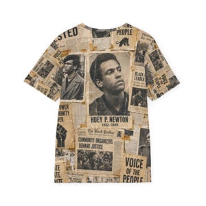 Huey P. Newton Arrest Photo | Black Panther History Tee | Revolutionary Black History Shirt | Power to the People | Civil Rights Apparel image 3