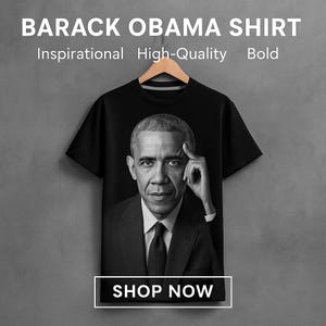 President Obama (Black/White), Unisex Cut & Sew Tee (AOP)