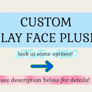 Custom clay face plush, Clay face plush, clay face bear, clay face stuffed animal, stuffed bear, art doll, clay face plushie