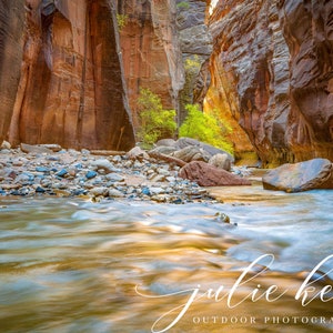 The Narrows, located in Zion National Park are a popular destination for most outdoor enthusiasts. Available in multiple formats.