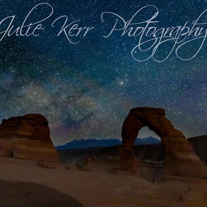 Milky Way Over Delicate Arch in Early Summer, Arches National Park, Moab, Utah.  Available in multiple formats.