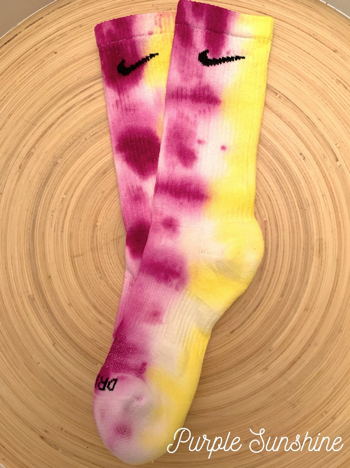 Nike Tie Dye Socks / Purple Sunshine Etsy