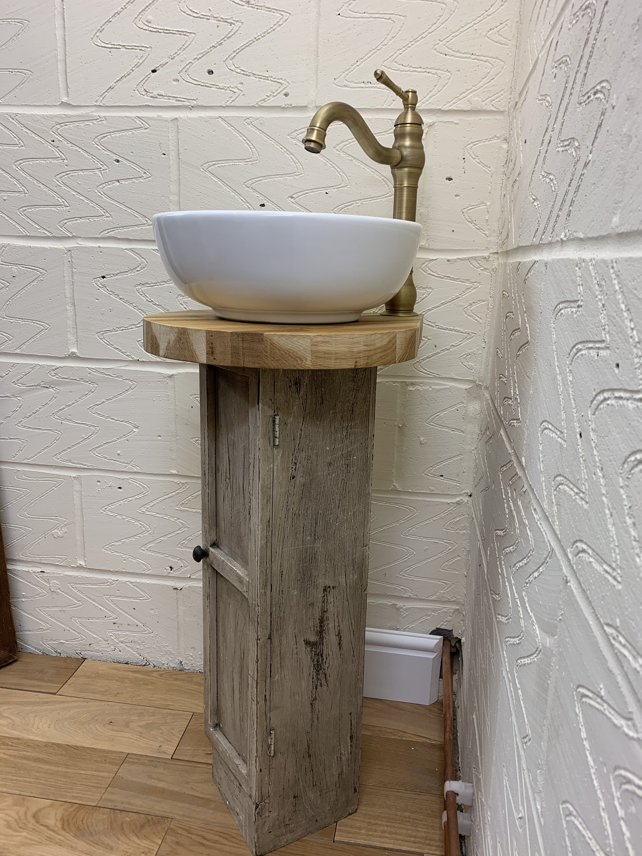 Lavabo de baño de la unidad de esquina totalmente único | Etsy