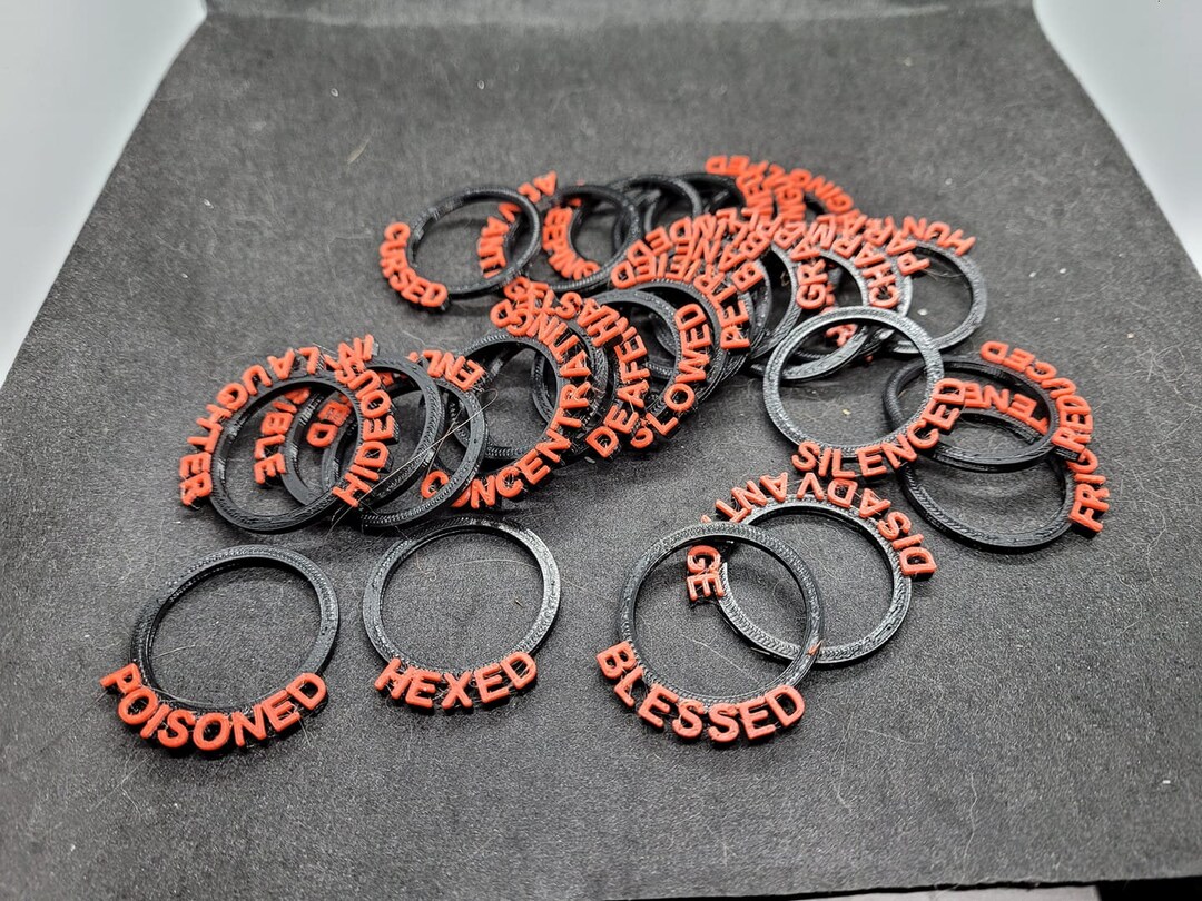 Dnd Condition Rings Dual Color - Etsy UK