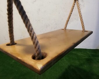 Wooden Rope Garden Farm House Hanging Swing Kids Swing Child Toddler Tree Swing Indoor /& Outdoor Tree Swing Patio Swing Wooden Swing