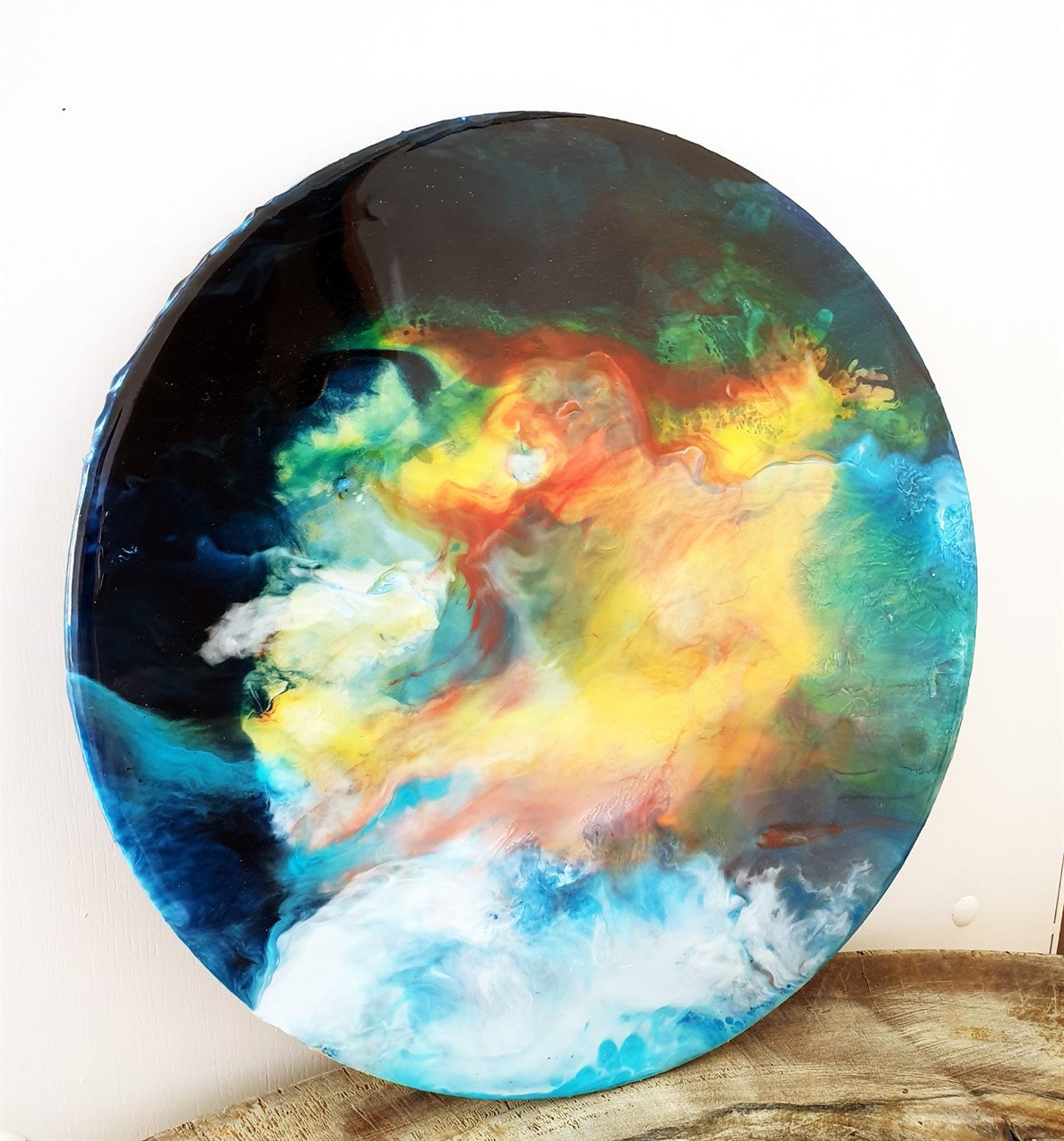 Colorful Resin Wall Decor Unique Home Decoration EpoxyTable Etsy