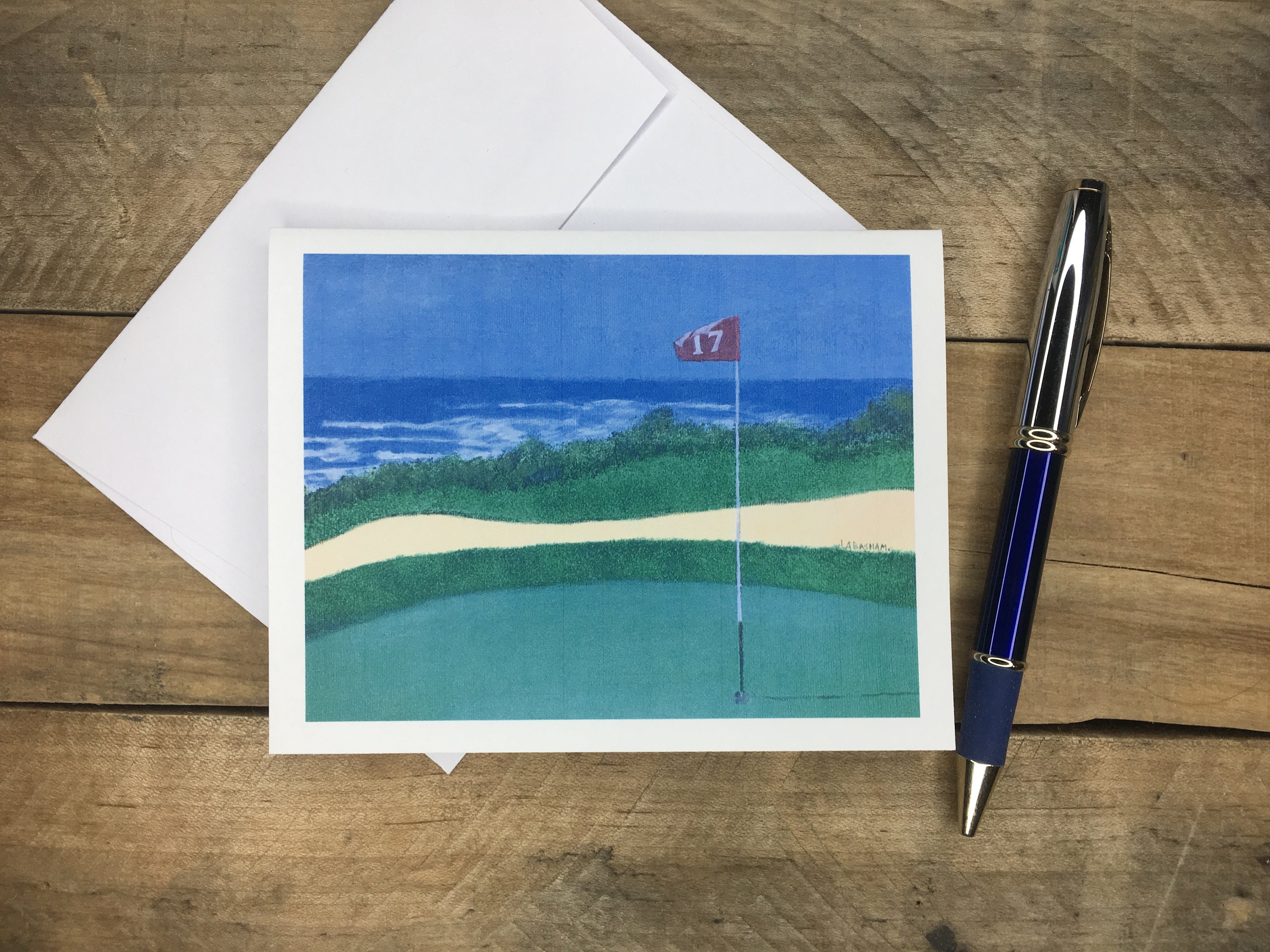Golf Theme Note Cards Blank Inside Golfing Notecards Sports Notes, Golf