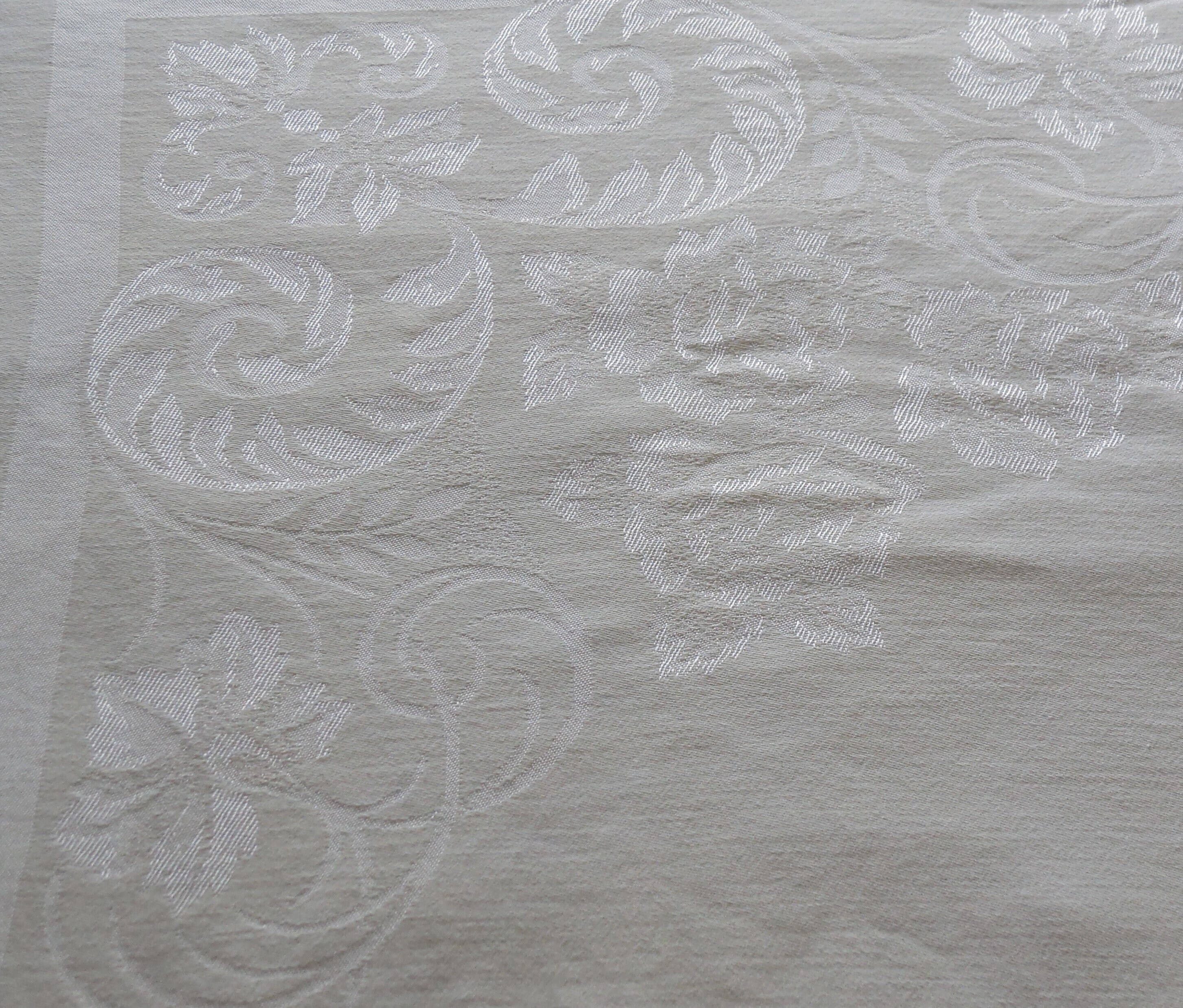 Vintage Damask Tablecloth Etsy
