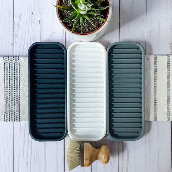 Silicone Tray | Soap Dispensers Tray | Kitchen Sink Organizer | Dishwasher Safe | Bathroom Holder | Kitchen Tray | Gift | Waterproof