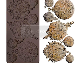 Vintage Glamour Medallion Decor Mould - Redesign with Prima Silicone Furniture Mould