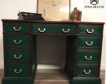 SOLD - Vintage Emerald Green Desk