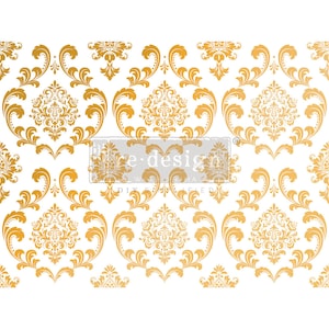 NEW - HOUSE Of DAMASK Gold Foil Kacha Rub On Transfers For Furniture, Furniture Decals, ReDesign With Prima Transfers, Furniture Transfers