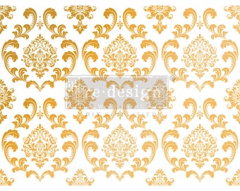 NEW - HOUSE Of DAMASK Gold Foil Kacha Rub On Transfers For Furniture, Furniture Decals, ReDesign With Prima Transfers, Furniture Transfers