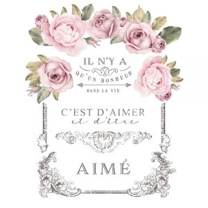 New! DANS LA VIE Rub on Transfer For Furniture, Furniture Decals, ReDesign With Prima Transfers, Furniture Transfers