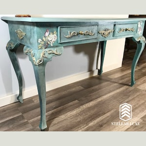 SOLD - PARISIAN FLIGHT - Old World Entry Table, Writing Desk, Vanity
