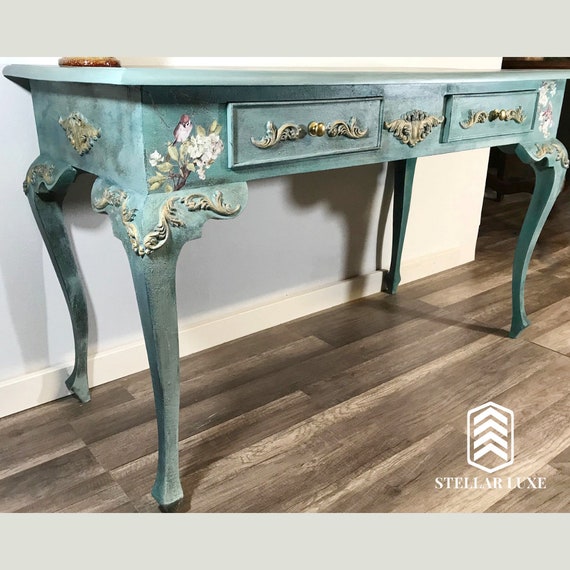 Update a Writing Desk with Chalked Glaze