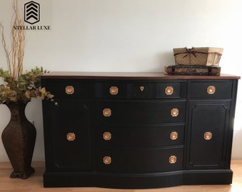 SOLD - Antique Black Buffet from WW11