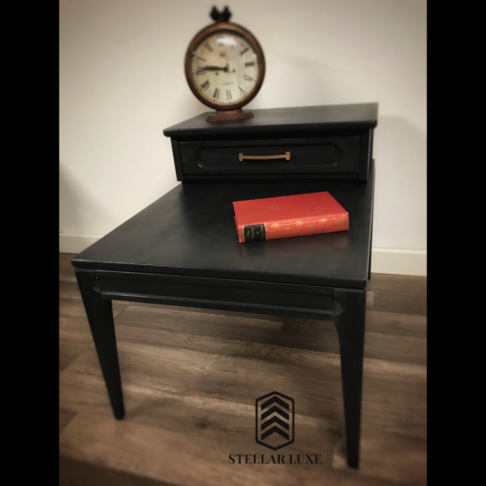 SOLD Midcentury Modern Black End Tables or Nightstands With Etsy