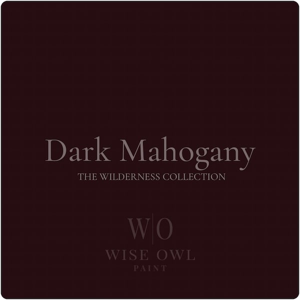 NEW - DARK MAHOGANY One Hour Enamel Wise Owl Paint perfect for cabinets, furniture and walls. Quick drying and self leveling