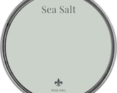 Sea Salt  -One Hour Enamel Wise Owl Paint perfect for cabinets, furniture and walls. Quick drying and self leveling